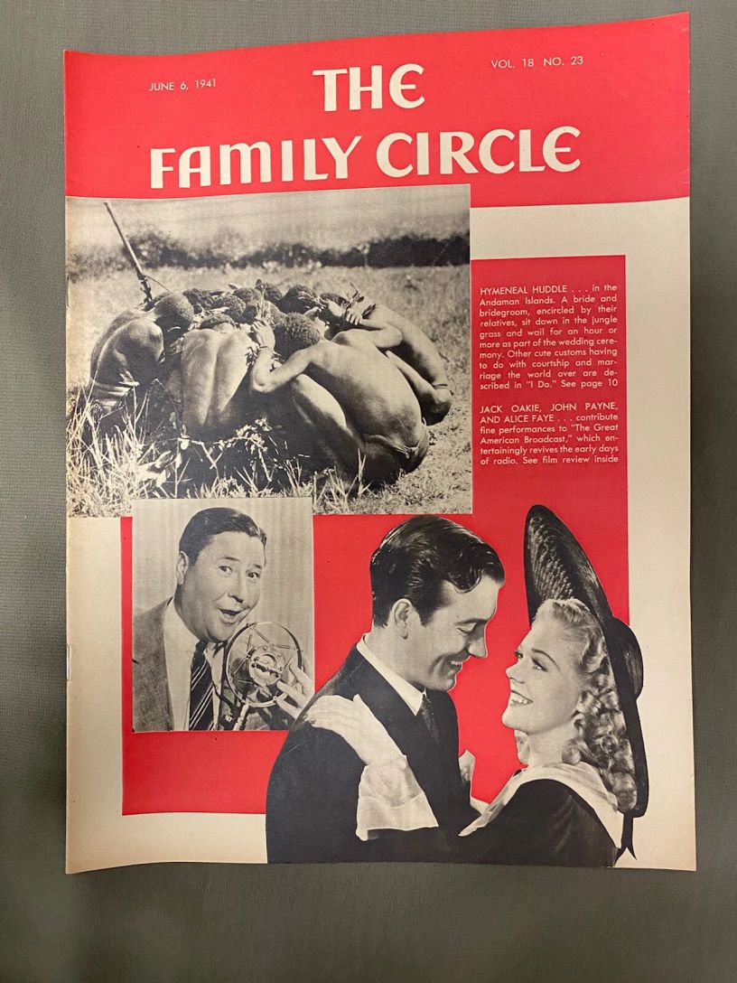 THE FAMILY CIRCLE magazine side cover 6 June 1941