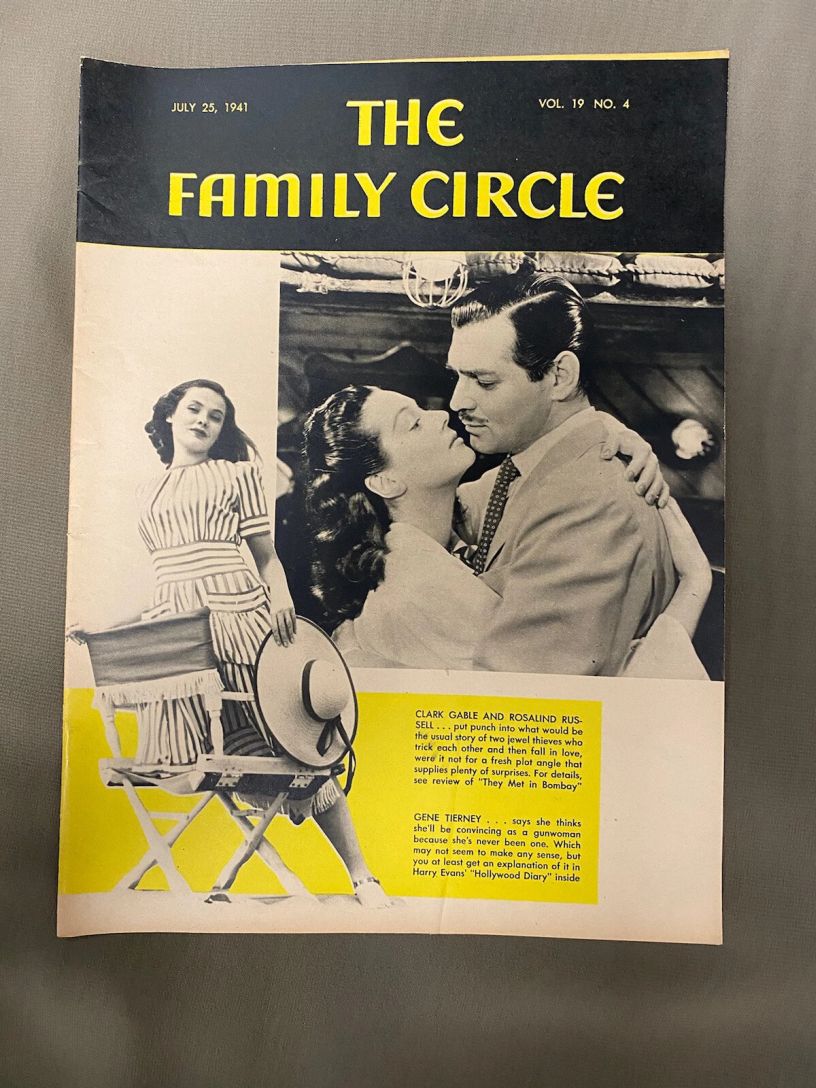 THE FAMILY CIRCLE magazine side cover 25 July 1941