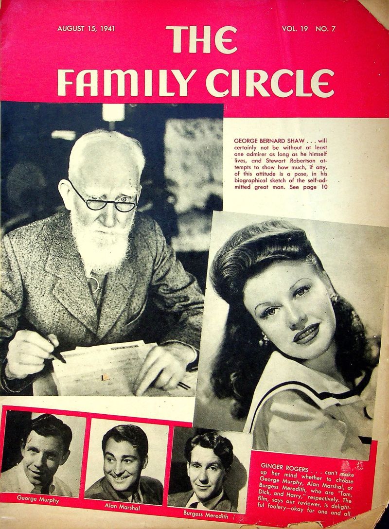 THE FAMILY CIRCLE magazine side cover 15 August 1941