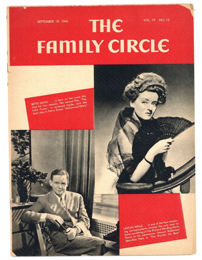 THE FAMILY CIRCLE magazine side cover 19 September 1941