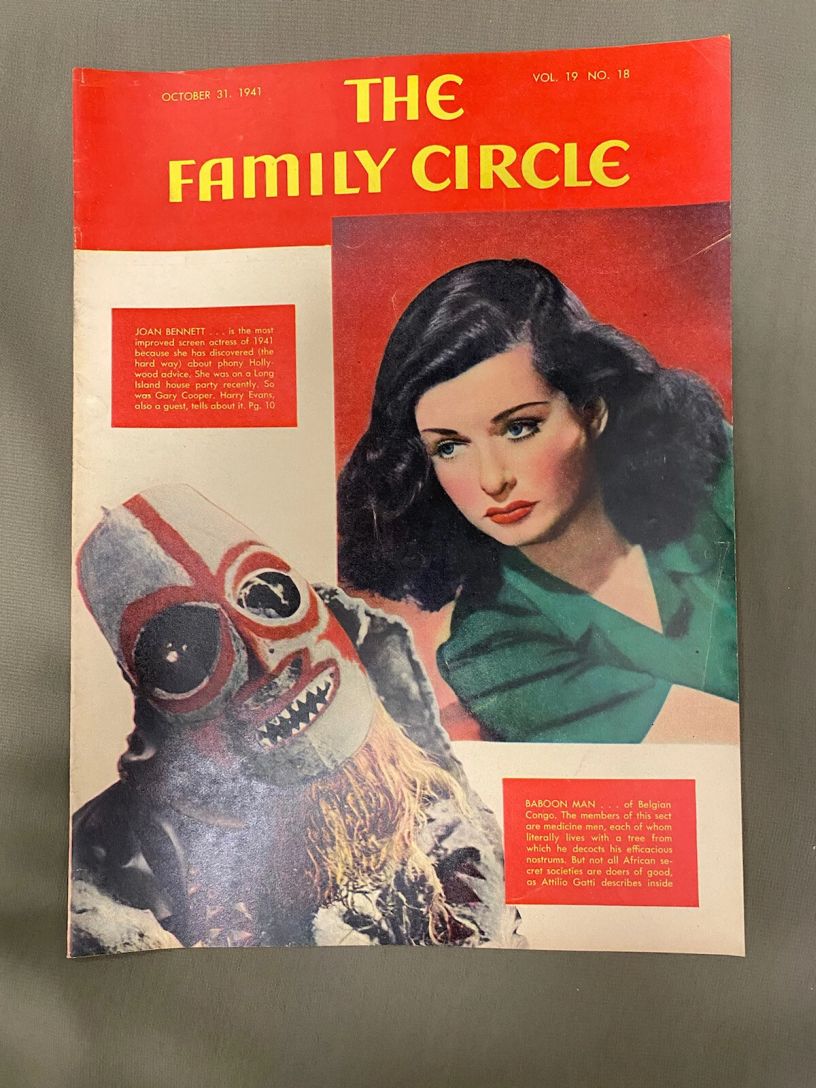 THE FAMILY CIRCLE magazine side cover 31 October 1941