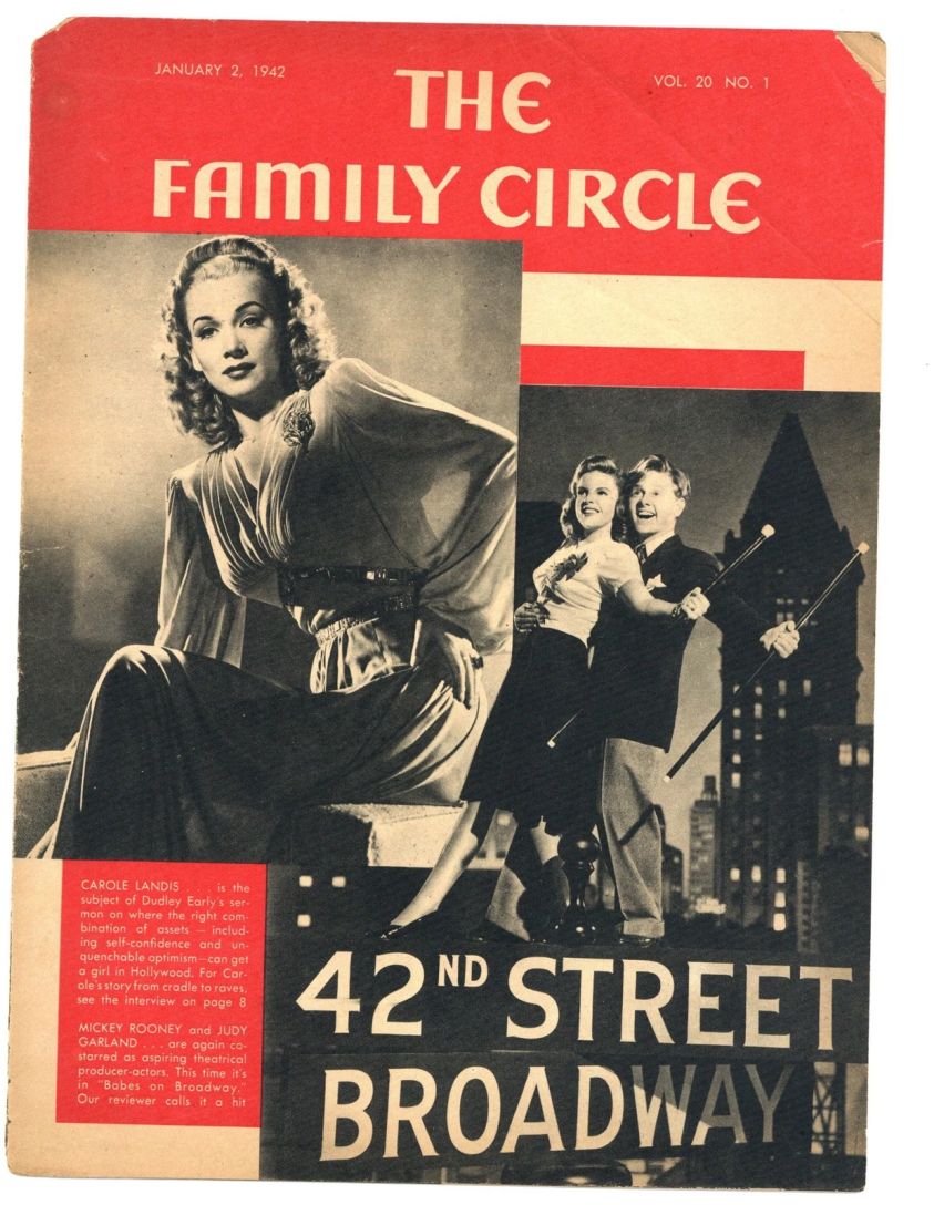 THE FAMILY CIRCLE magazine side cover 2 January 1942