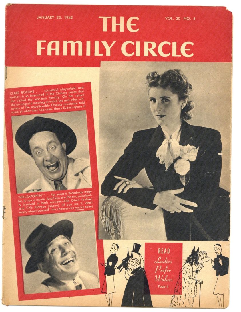 THE FAMILY CIRCLE magazine side cover 23 January 1942
