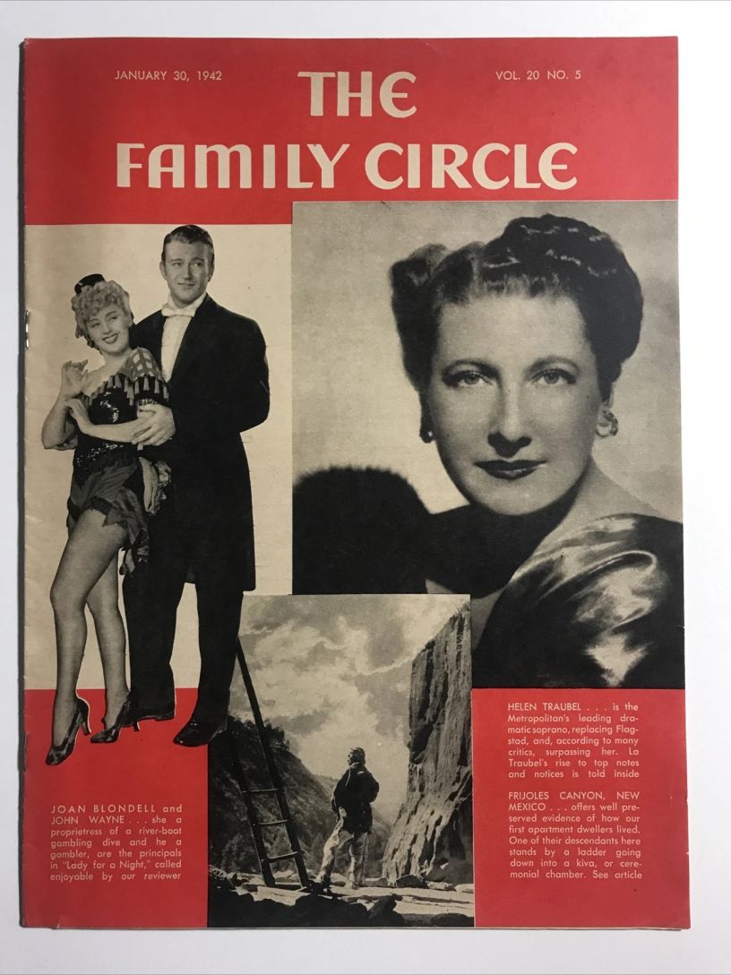THE FAMILY CIRCLE magazine side cover 30 January 1942