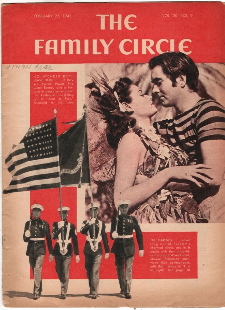 THE FAMILY CIRCLE magazine side cover 27 February 1942
