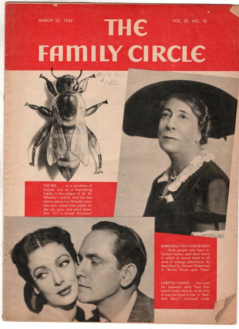 THE FAMILY CIRCLE magazine side cover 27 March 1942