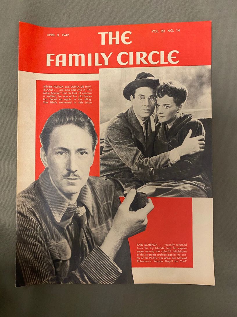 THE FAMILY CIRCLE magazine side cover 3 April 1942