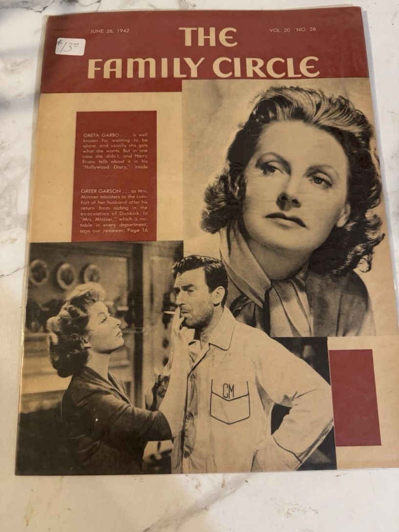 THE FAMILY CIRCLE magazine side cover 26 June 1942