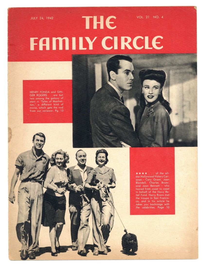 THE FAMILY CIRCLE magazine side cover 24 July 1942