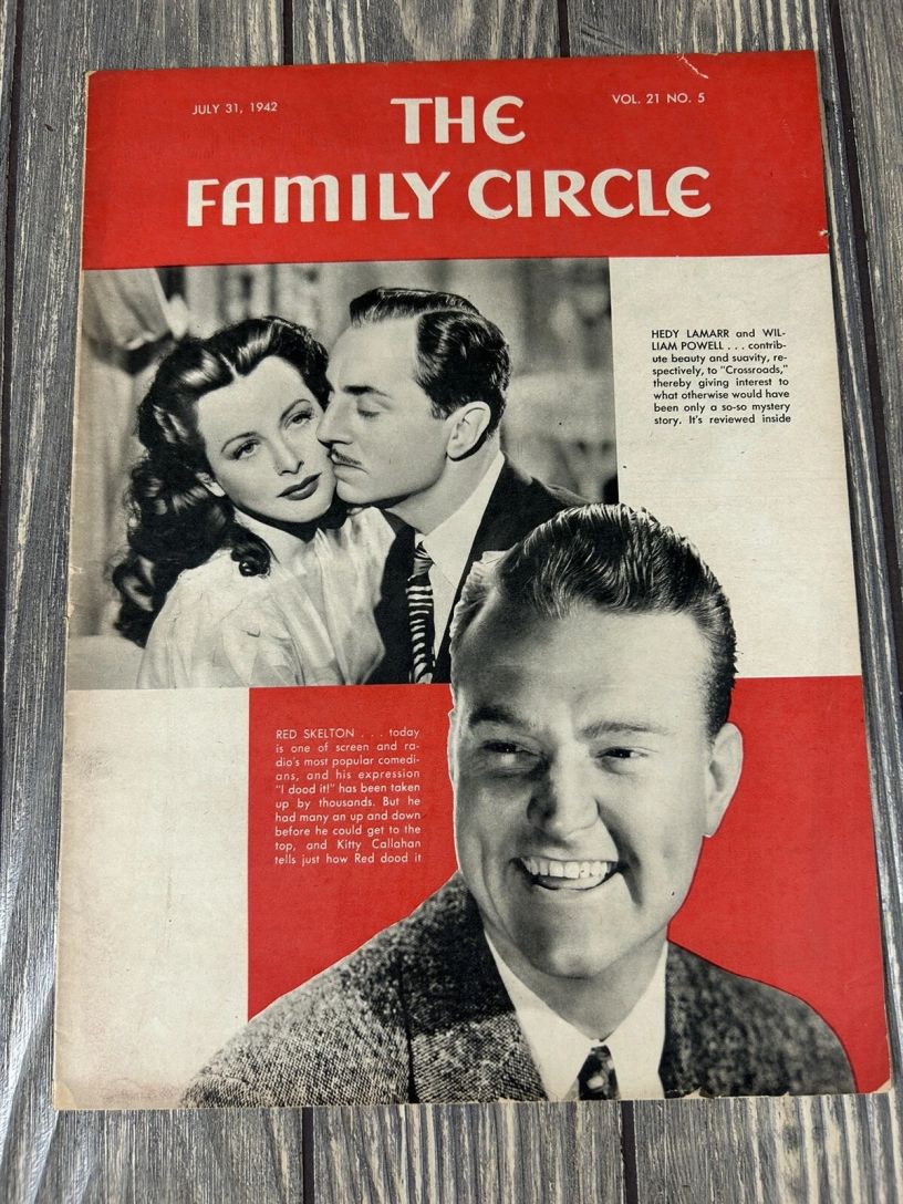 THE FAMILY CIRCLE magazine side cover 31 July 1942