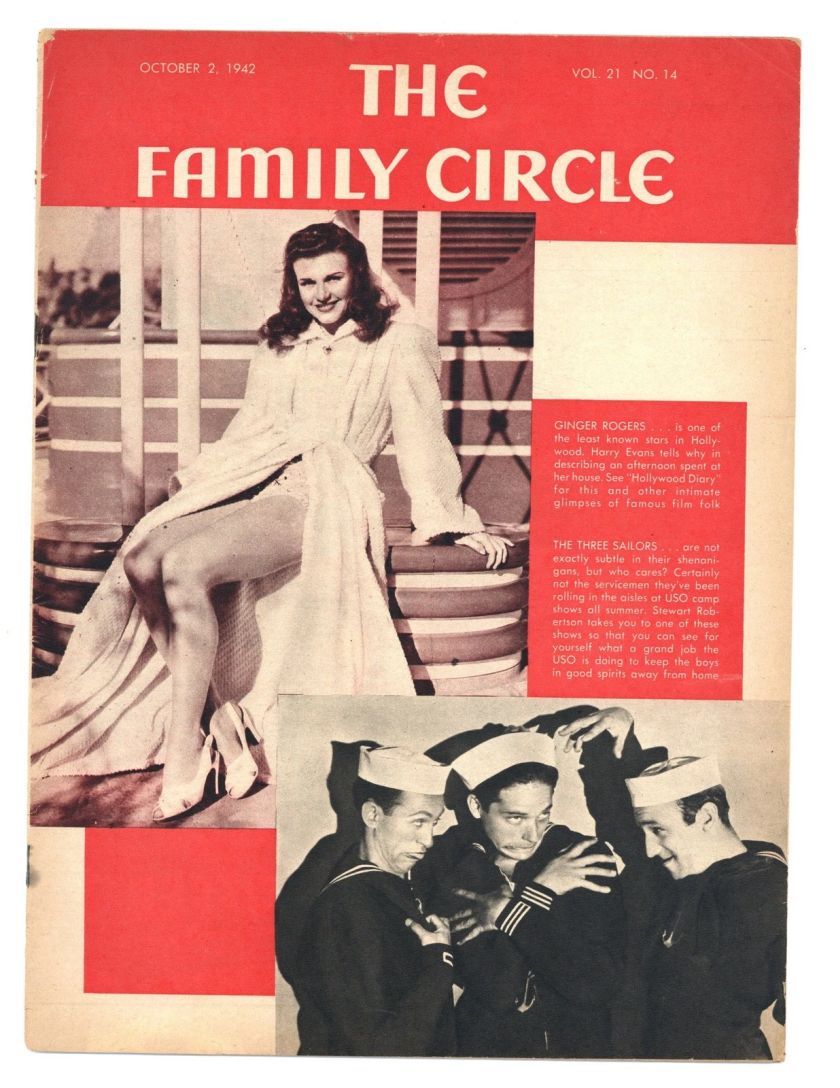 THE FAMILY CIRCLE magazine side cover 2 October 1942
