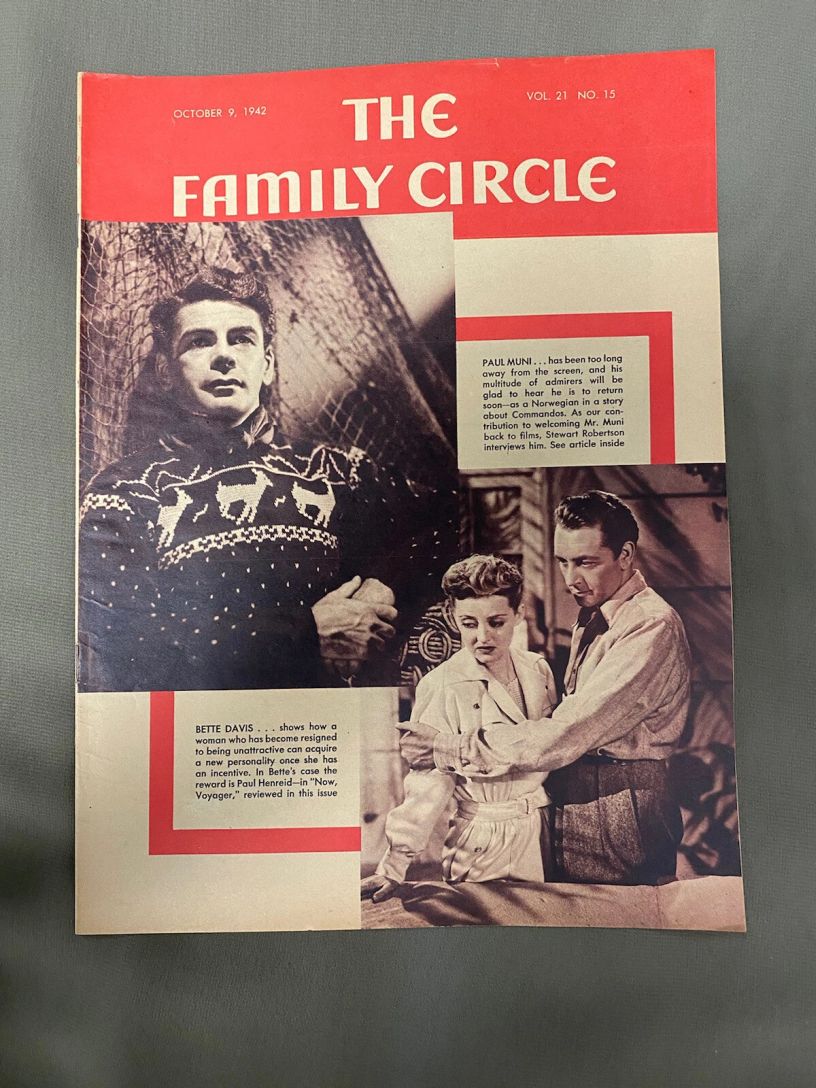 THE FAMILY CIRCLE magazine side cover 9 October 1942