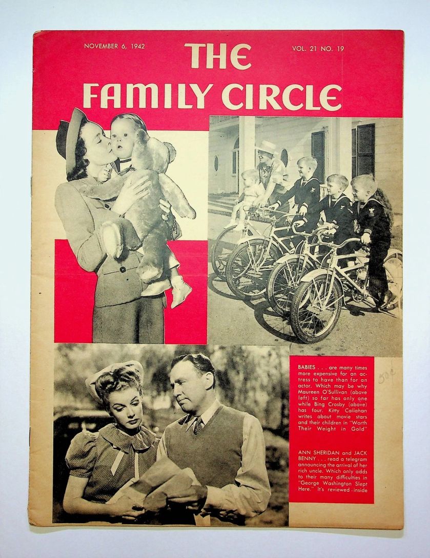 THE FAMILY CIRCLE magazine side cover 6 November 1942