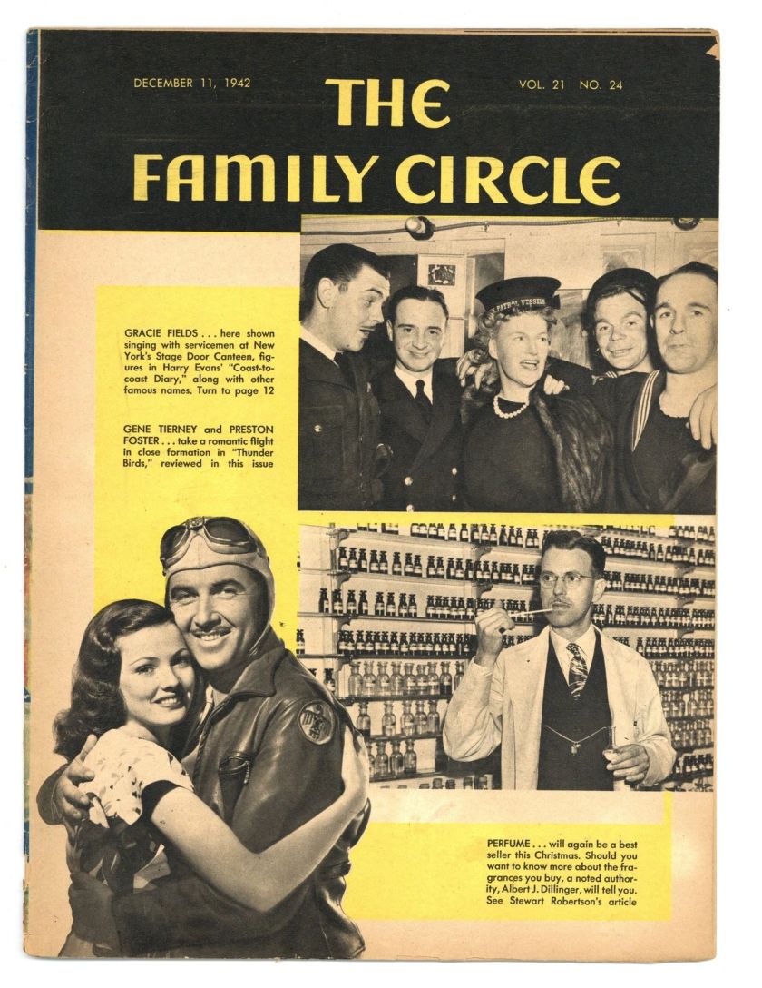 THE FAMILY CIRCLE magazine side cover 11 December 1942