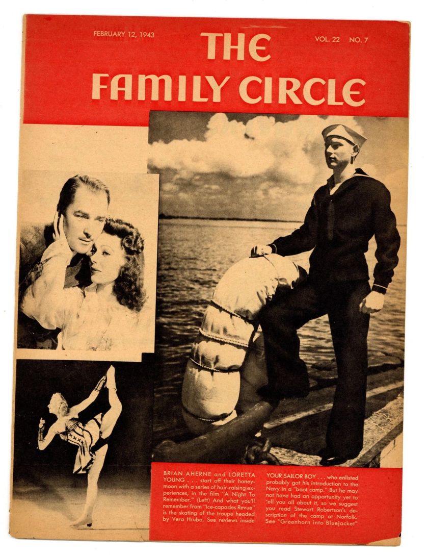 THE FAMILY CIRCLE magazine side cover 12 February 1943