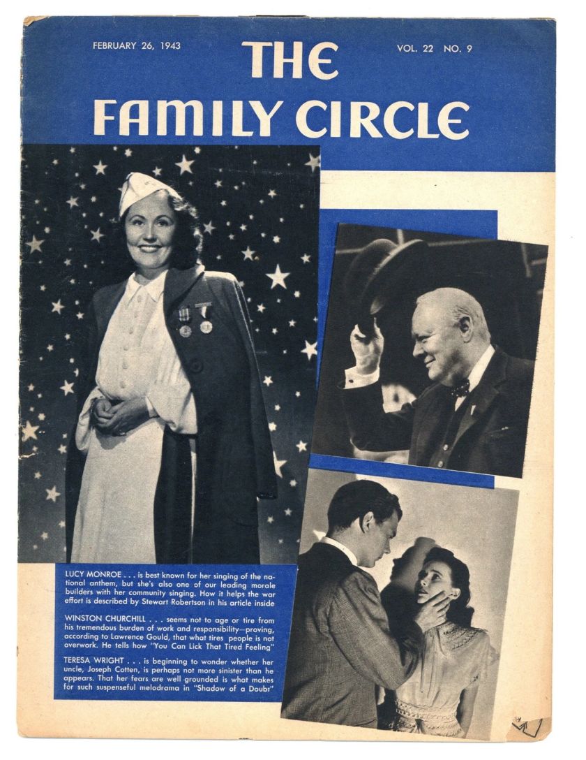 THE FAMILY CIRCLE magazine side cover 26 February 1943