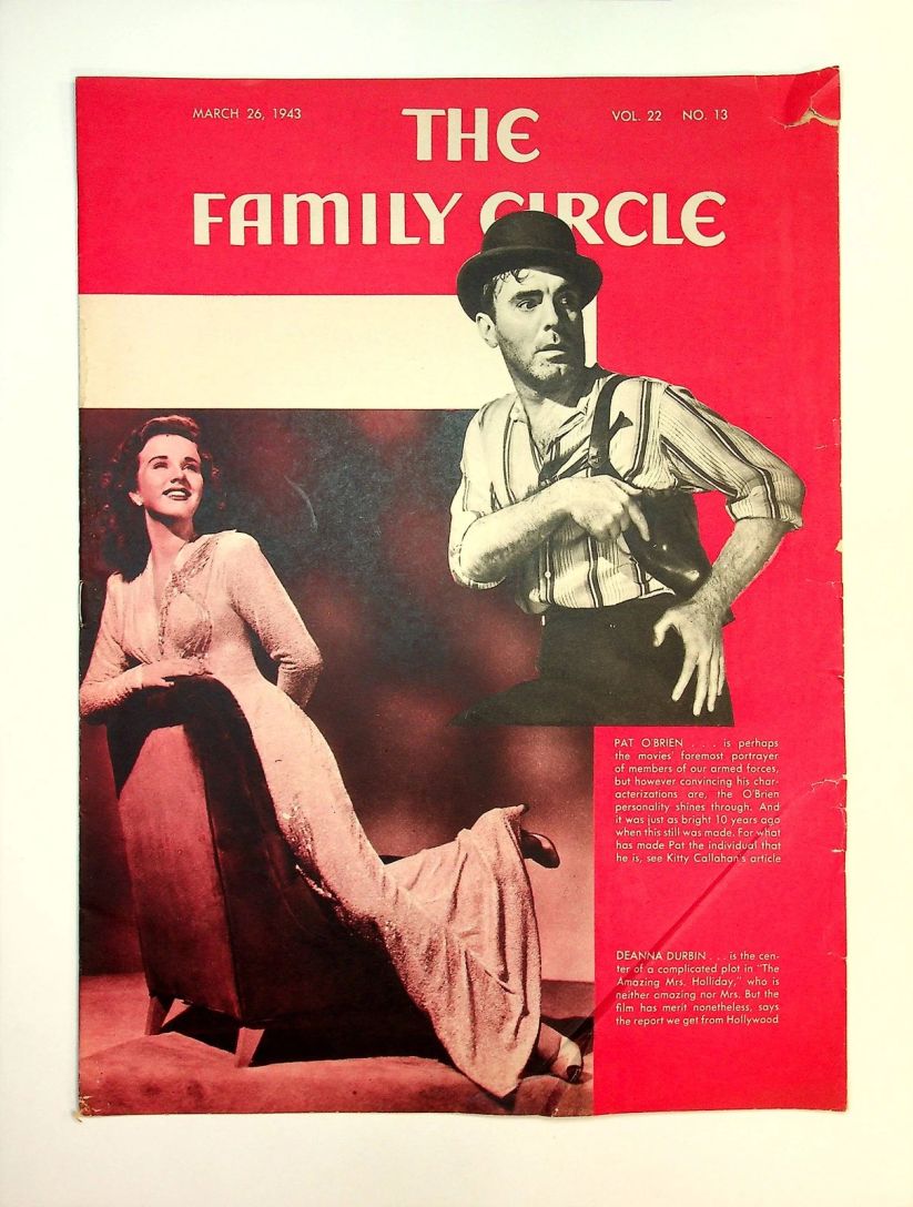 THE FAMILY CIRCLE magazine side cover 26 March 1943