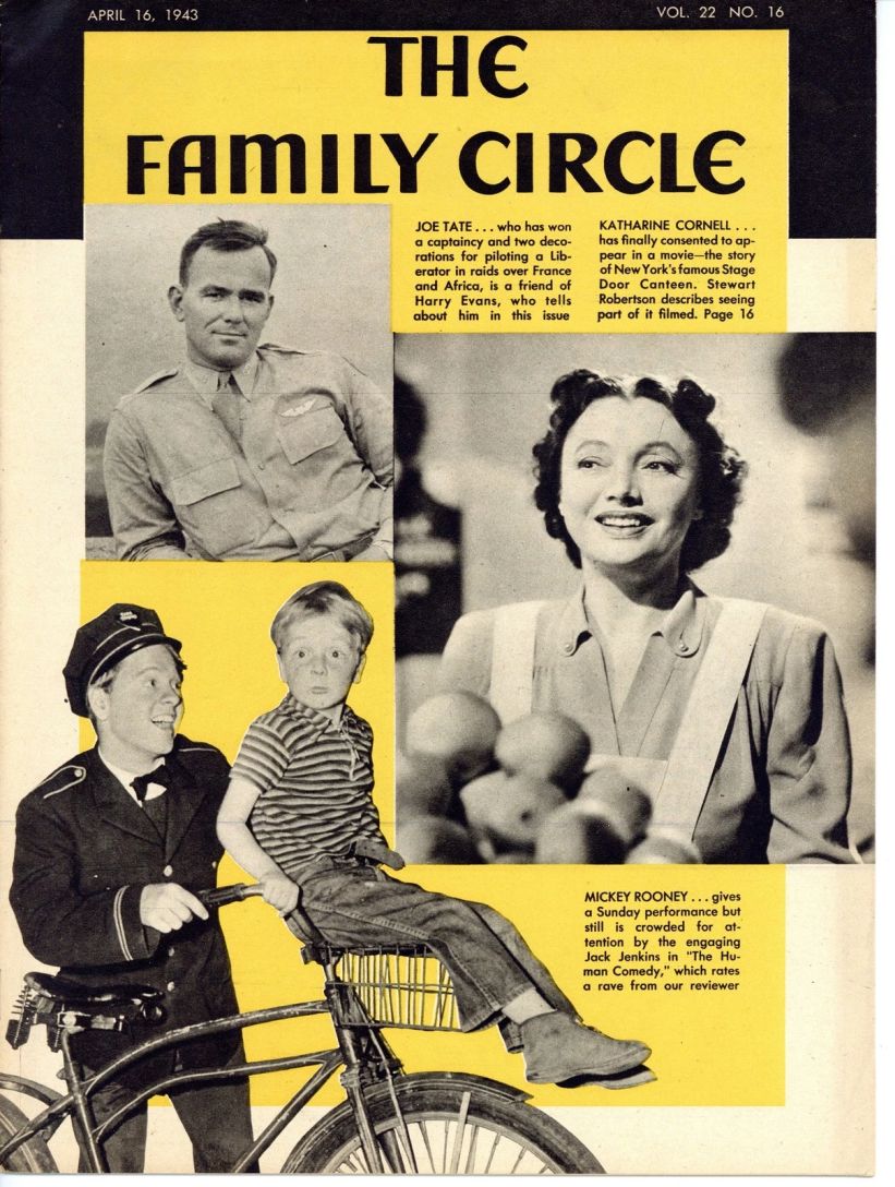 THE FAMILY CIRCLE magazine side cover 16 April 1943