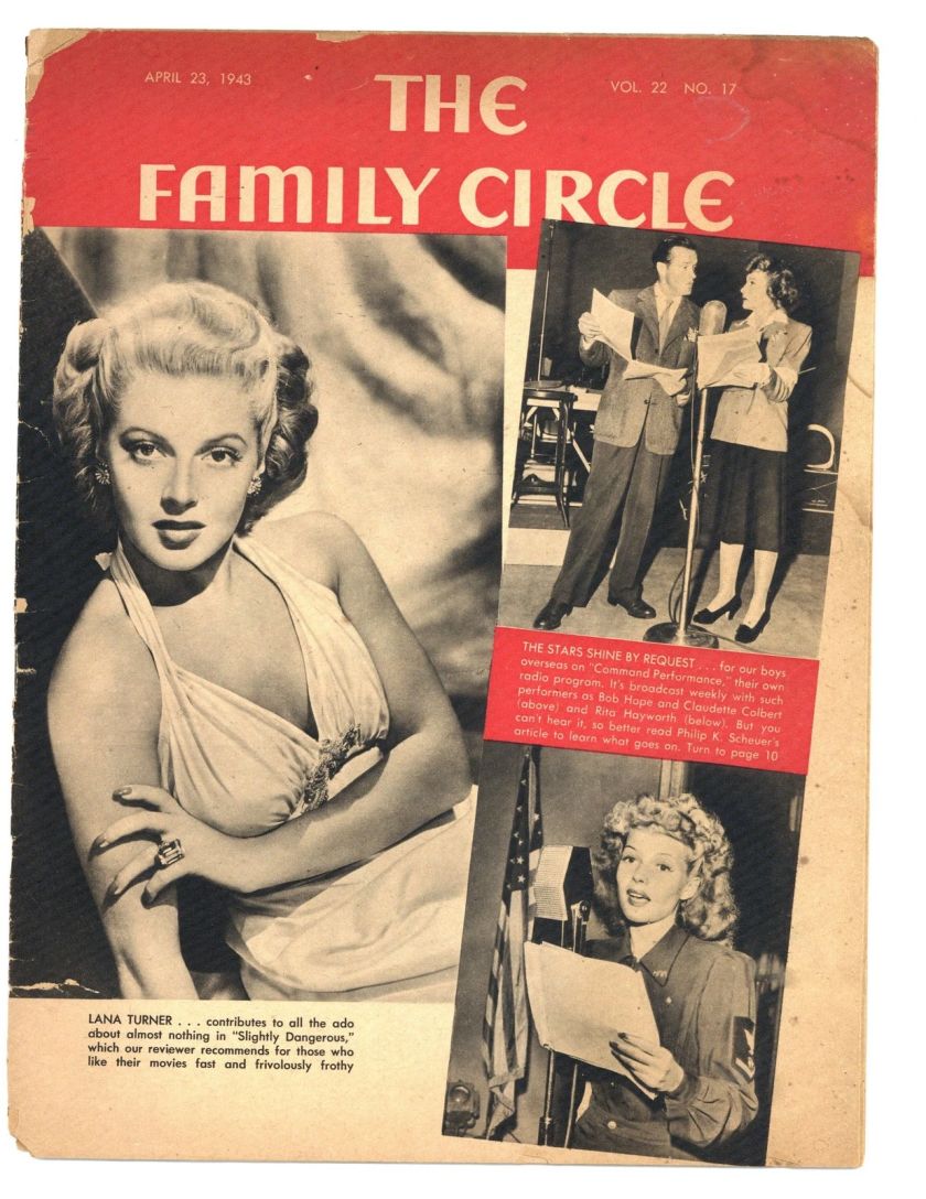 THE FAMILY CIRCLE magazine side cover 23 April 1943