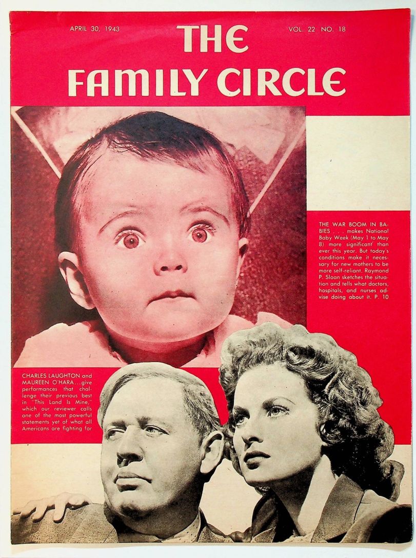 THE FAMILY CIRCLE magazine side cover 30 April 1943