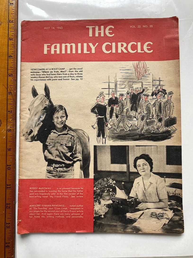 THE FAMILY CIRCLE magazine side cover 14 May 1943