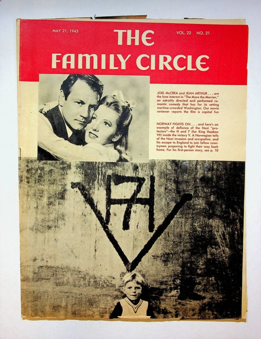 THE FAMILY CIRCLE magazine side cover 21 May 1943
