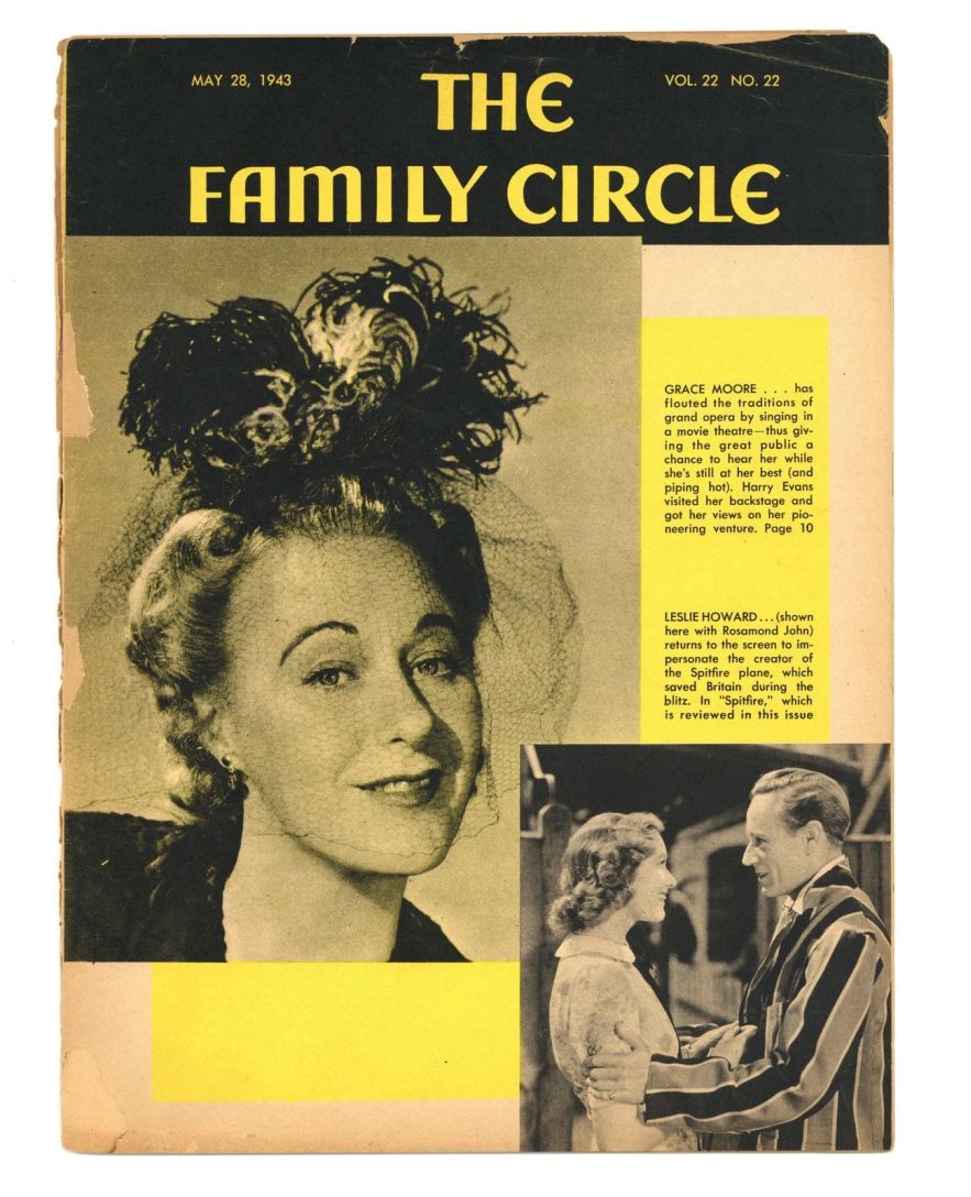 THE FAMILY CIRCLE magazine side cover 28 May 1943