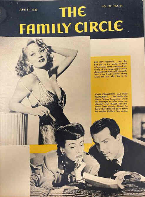 THE FAMILY CIRCLE magazine side cover 11 June 1943