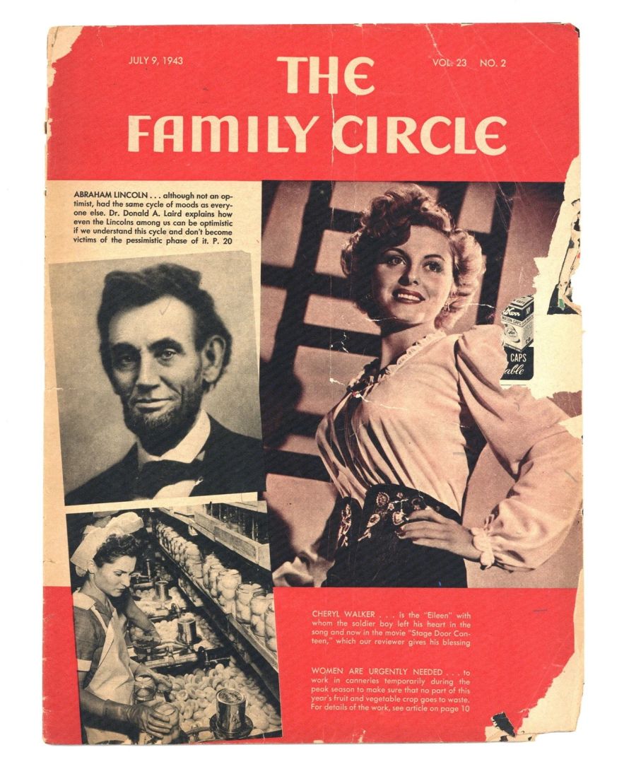 THE FAMILY CIRCLE magazine side cover 9 July 1943