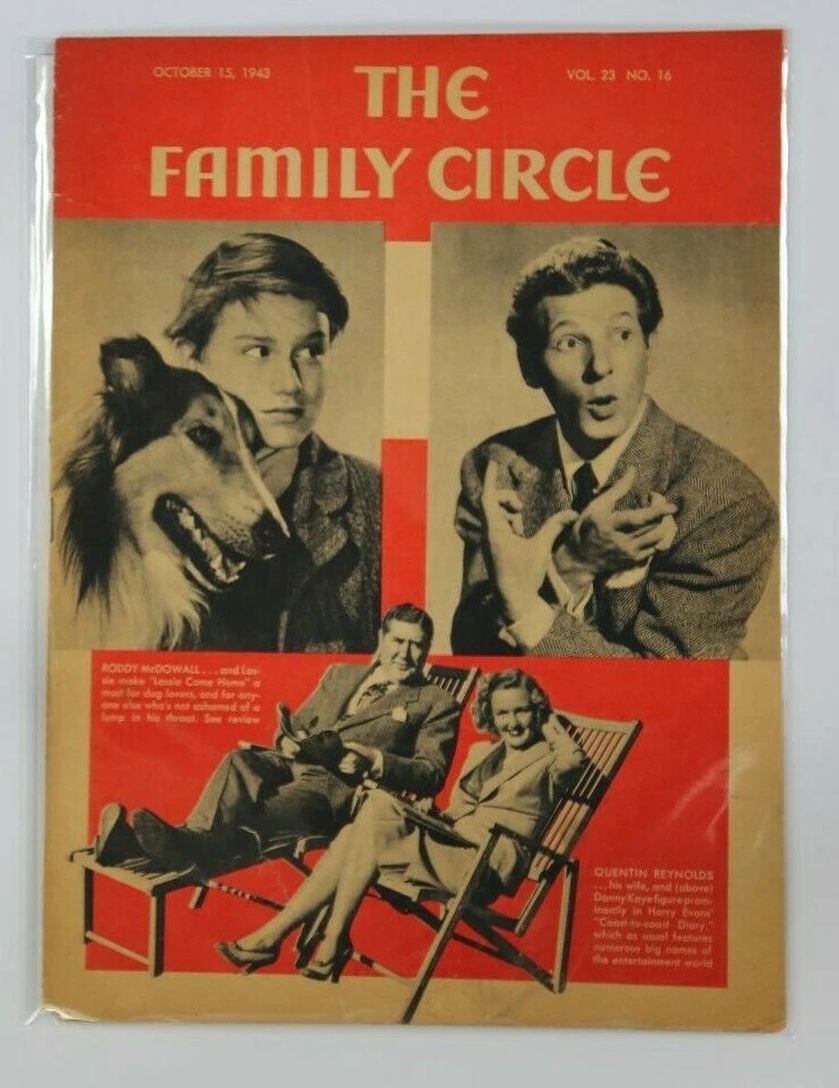 THE FAMILY CIRCLE magazine side cover 15 October 1943