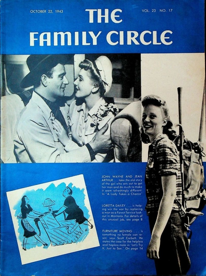 THE FAMILY CIRCLE magazine side cover 22 October 1943