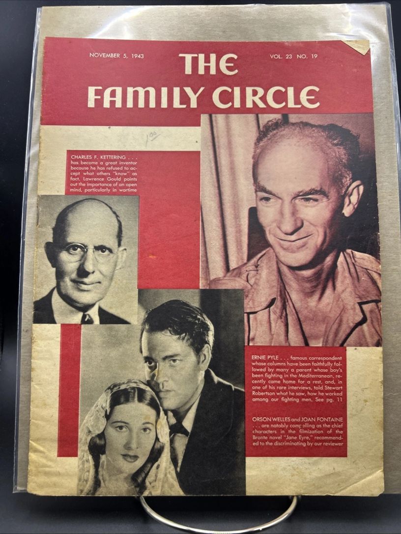 THE FAMILY CIRCLE magazine side cover 5 November 1943