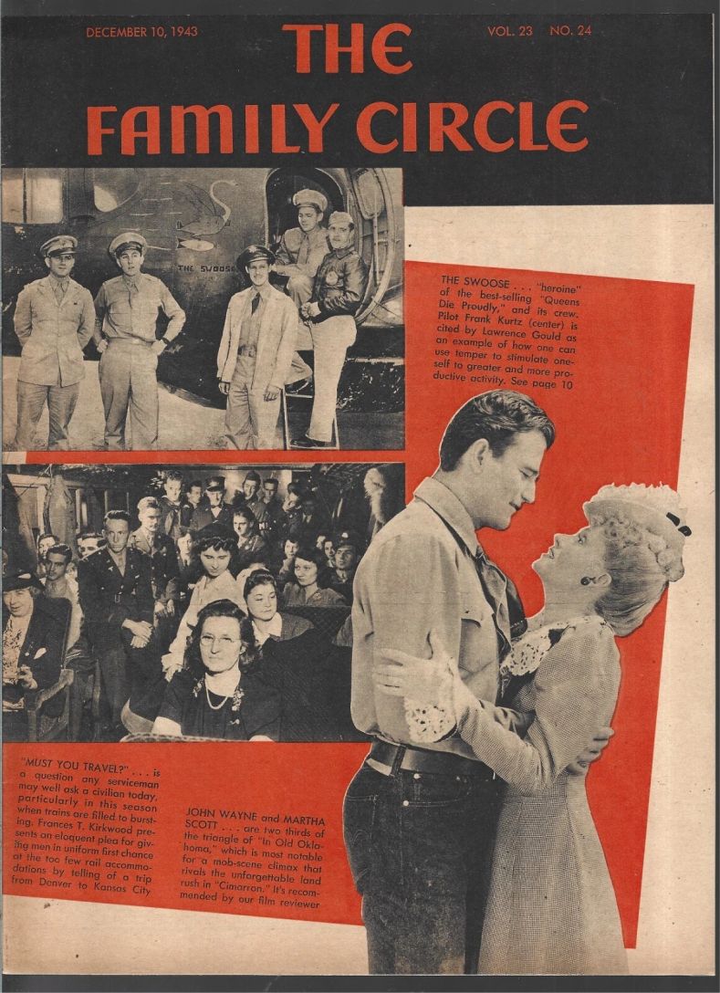 THE FAMILY CIRCLE magazine side cover 10 December 1943