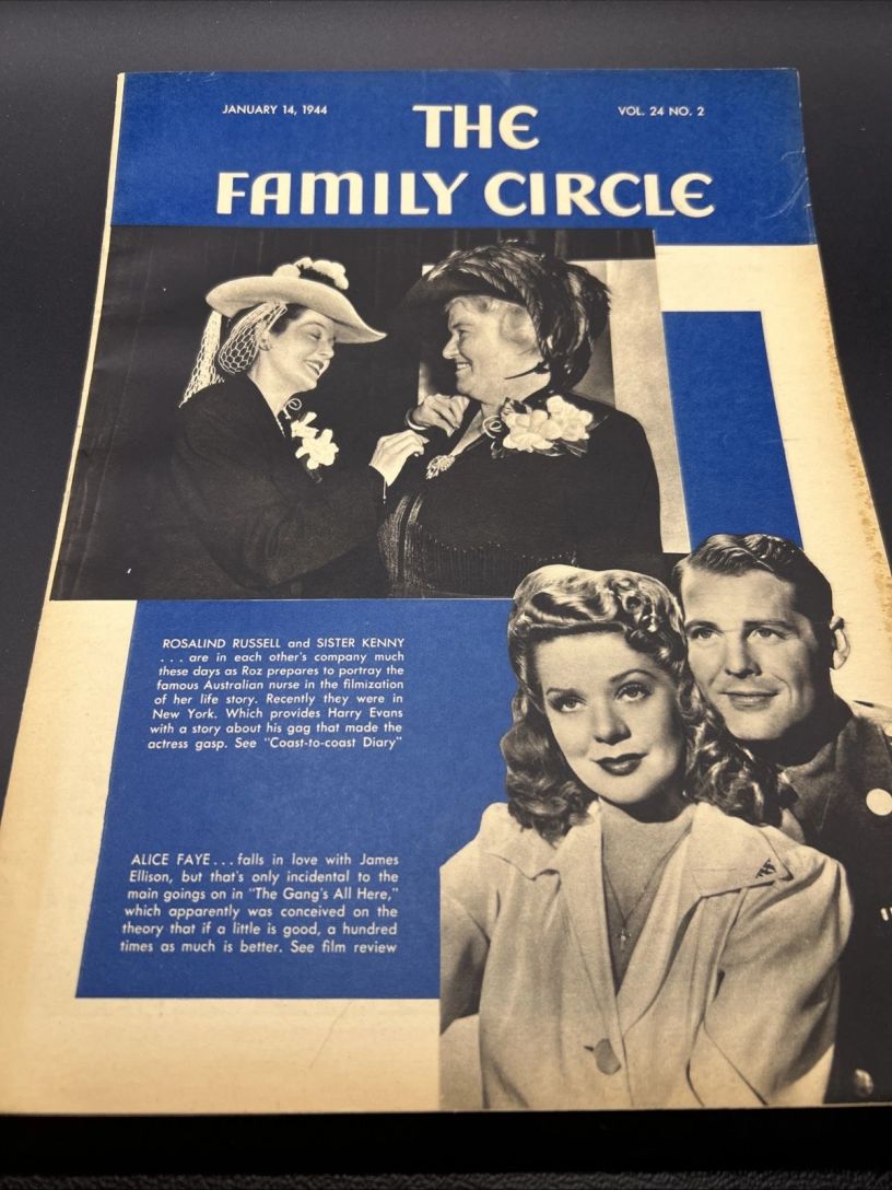 THE FAMILY CIRCLE magazine side cover 14 January 1944