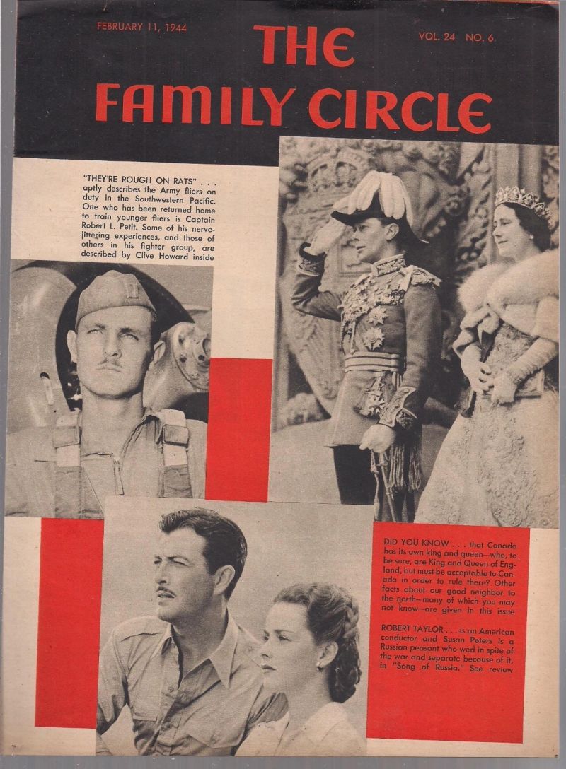 THE FAMILY CIRCLE magazine side cover 11 February 1944