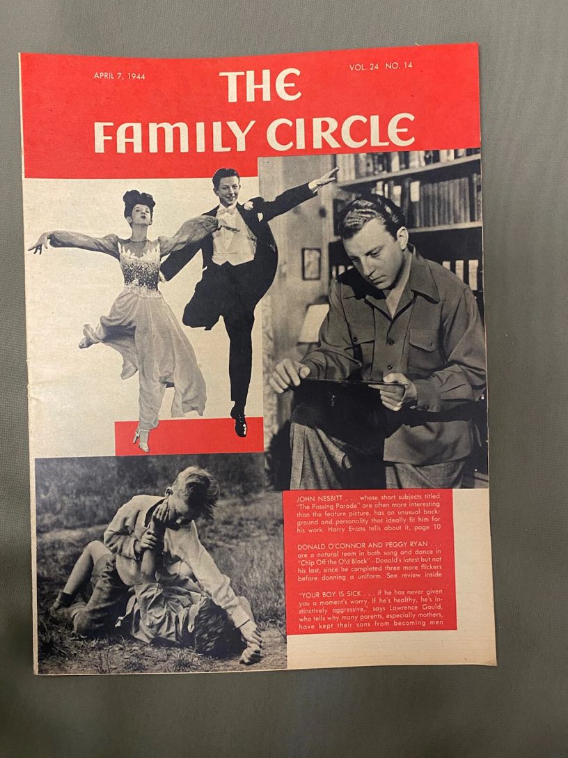 THE FAMILY CIRCLE magazine side cover 7 April 1944
