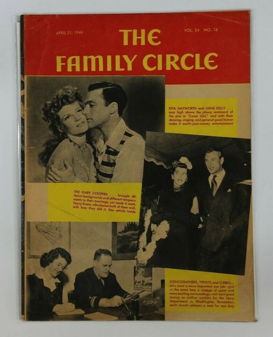 THE FAMILY CIRCLE magazine side cover 21 April 1944