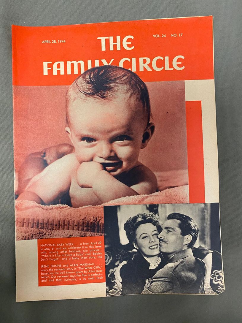 THE FAMILY CIRCLE magazine side cover 28 April 1944