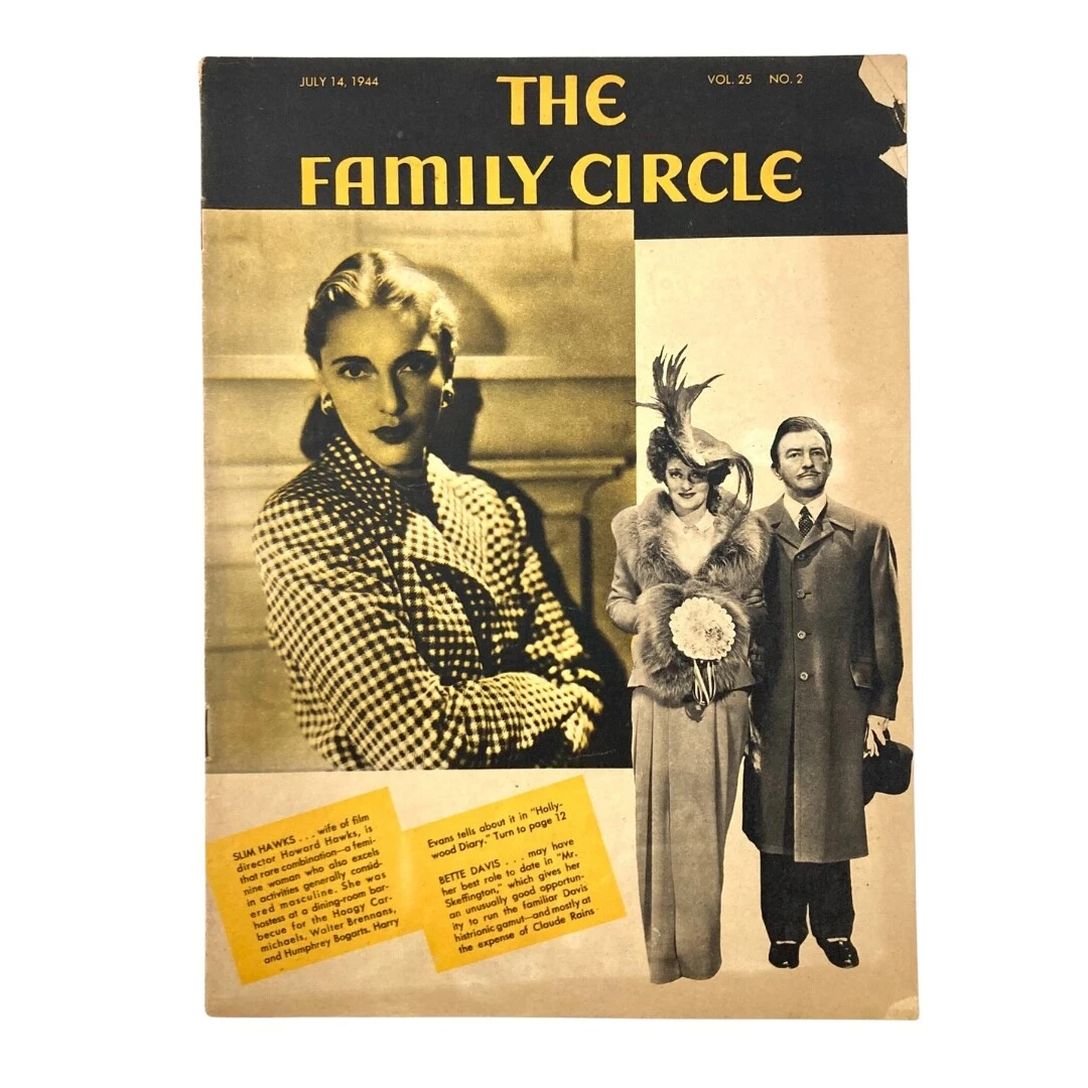 THE FAMILY CIRCLE magazine side cover 14 July 1944