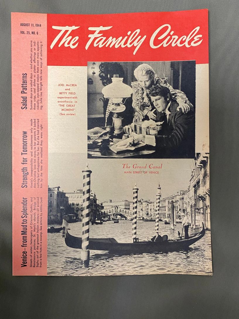THE FAMILY CIRCLE magazine side cover 11 August 1944
