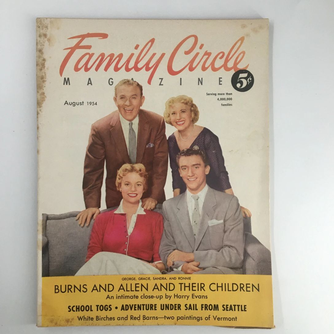 THE FAMILY CIRCLE magazine side cover  August 1954