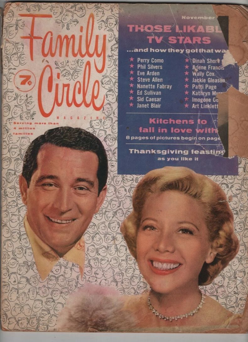 THE FAMILY CIRCLE magazine side cover  November 1956