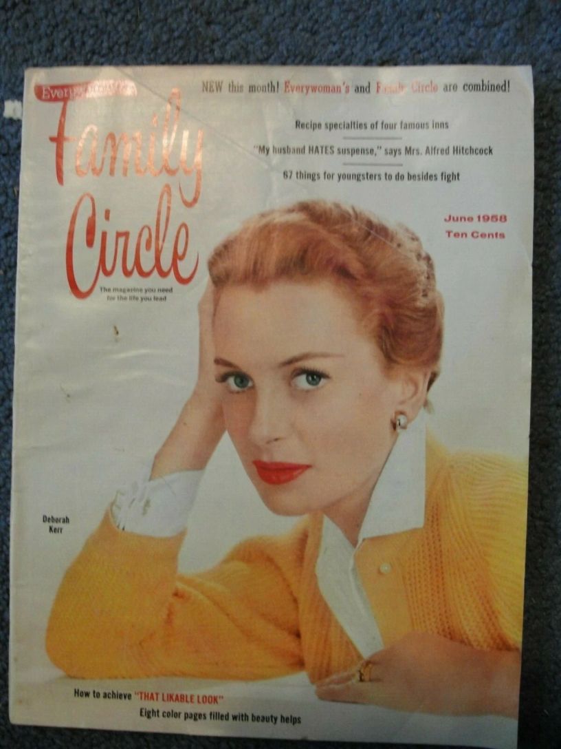 THE FAMILY CIRCLE magazine side cover  June 1958