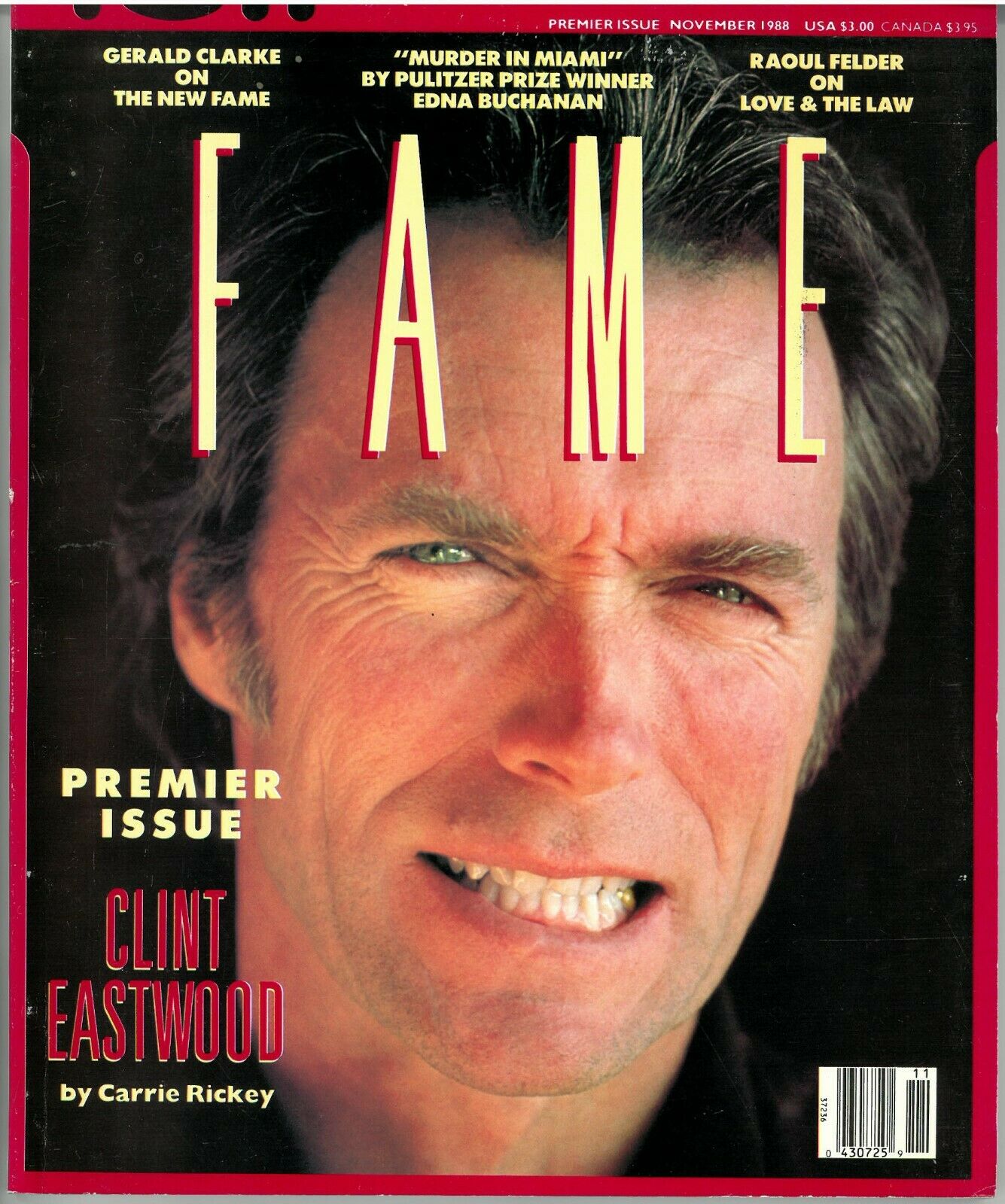 FAME (80s) magazine side cover Issue 1 November 1988