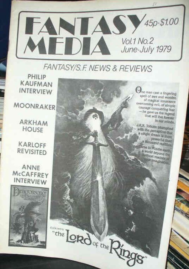 FANTASY MEDIA magazine side cover Issue 2  June/July 1979
