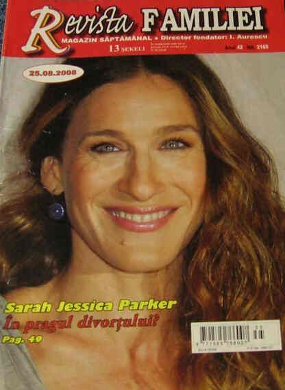 REVISTA FAMILIEI magazine side cover 25 August 2008
