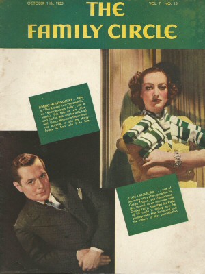 THE FAMILY CIRCLE magazine side cover 11 October 1935