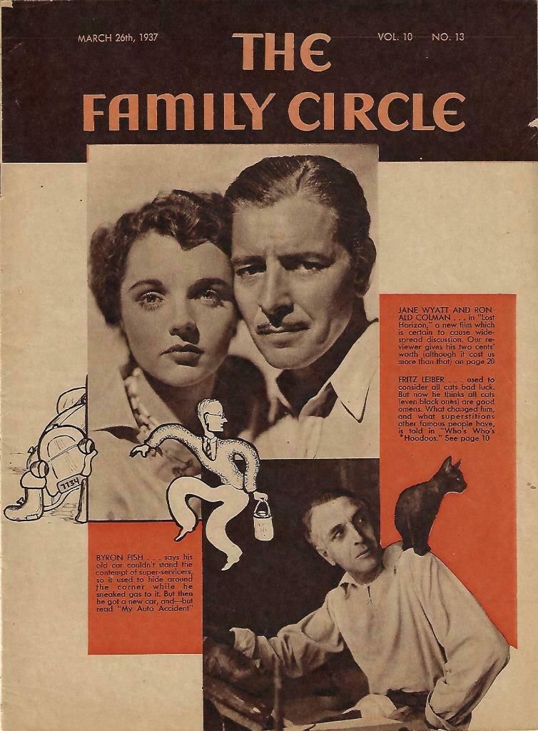 THE FAMILY CIRCLE magazine side cover 26 March 1937