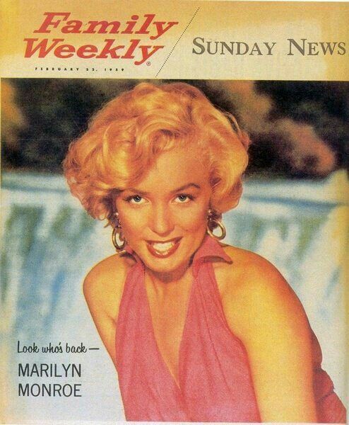 FAMILY WEEKLY magazine side cover 22 February 1959