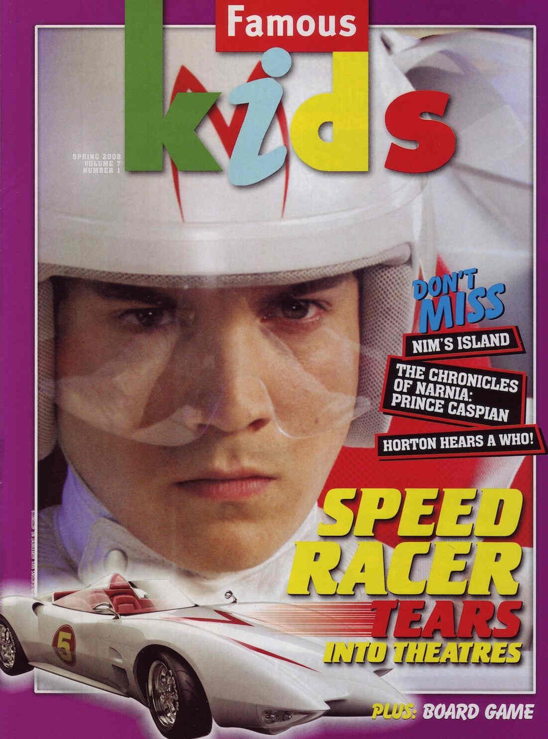 FAMOUS KIDS magazine side cover Spring 2008